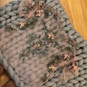 Embroidered Floral sheer Zara too